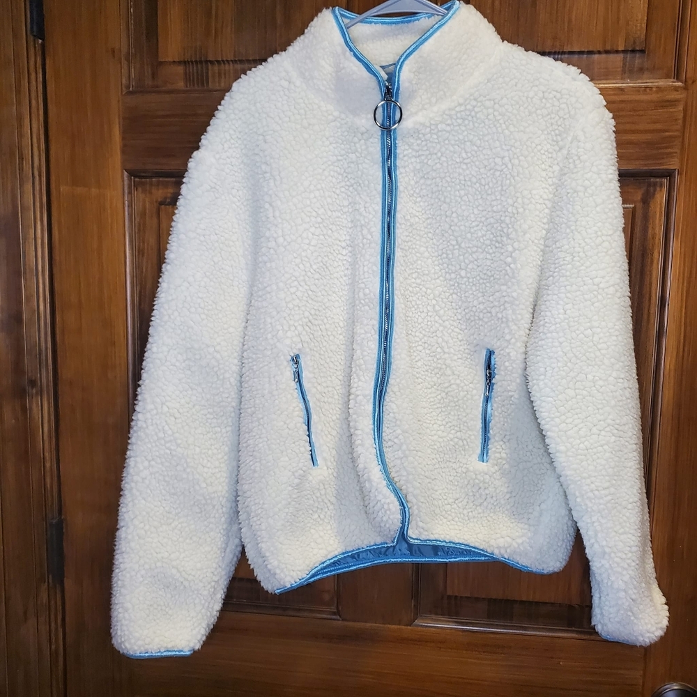 Ivory Ella sherpa zip up